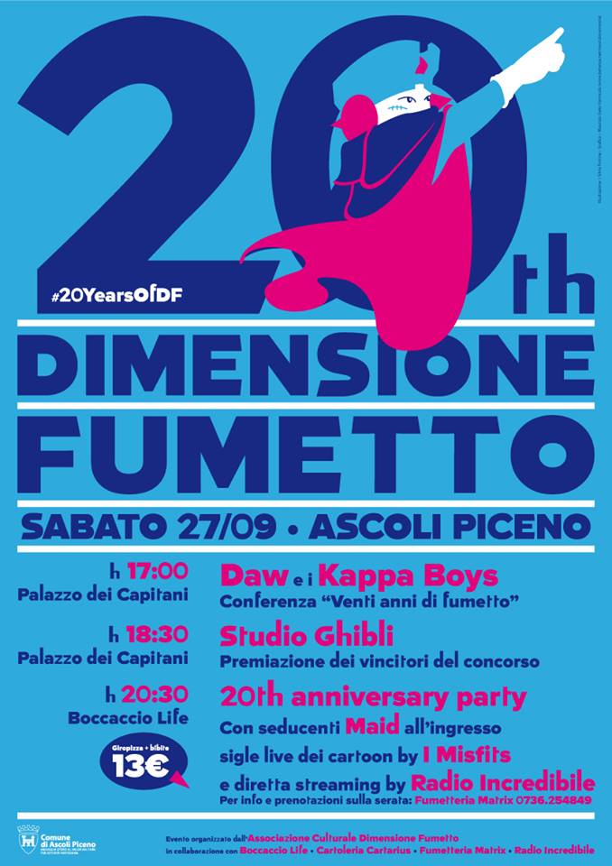 Locandina Ventennale di Dimensione Fumetto